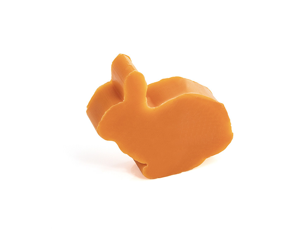kleiner Hase Orange mit Lanolin